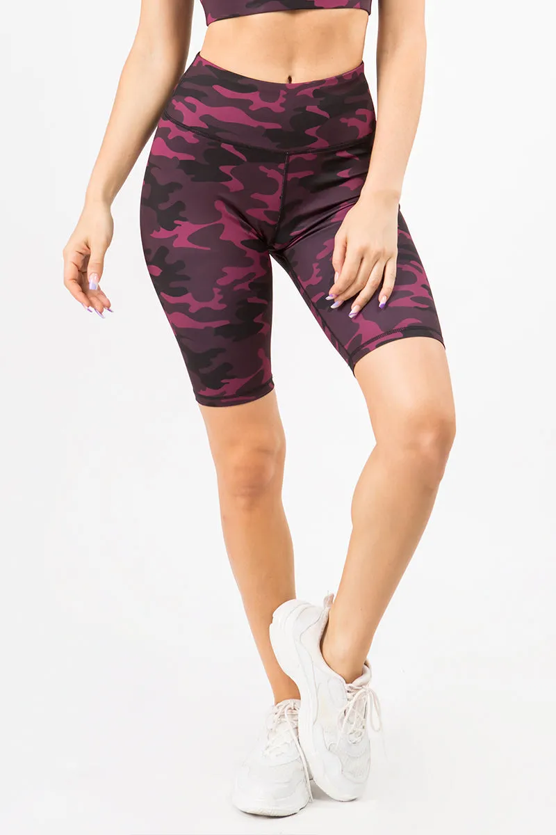 Dark Camo Active Biker Shorts