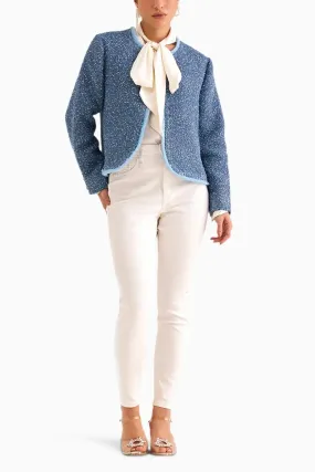 Denim Blue Boucle Jacket
