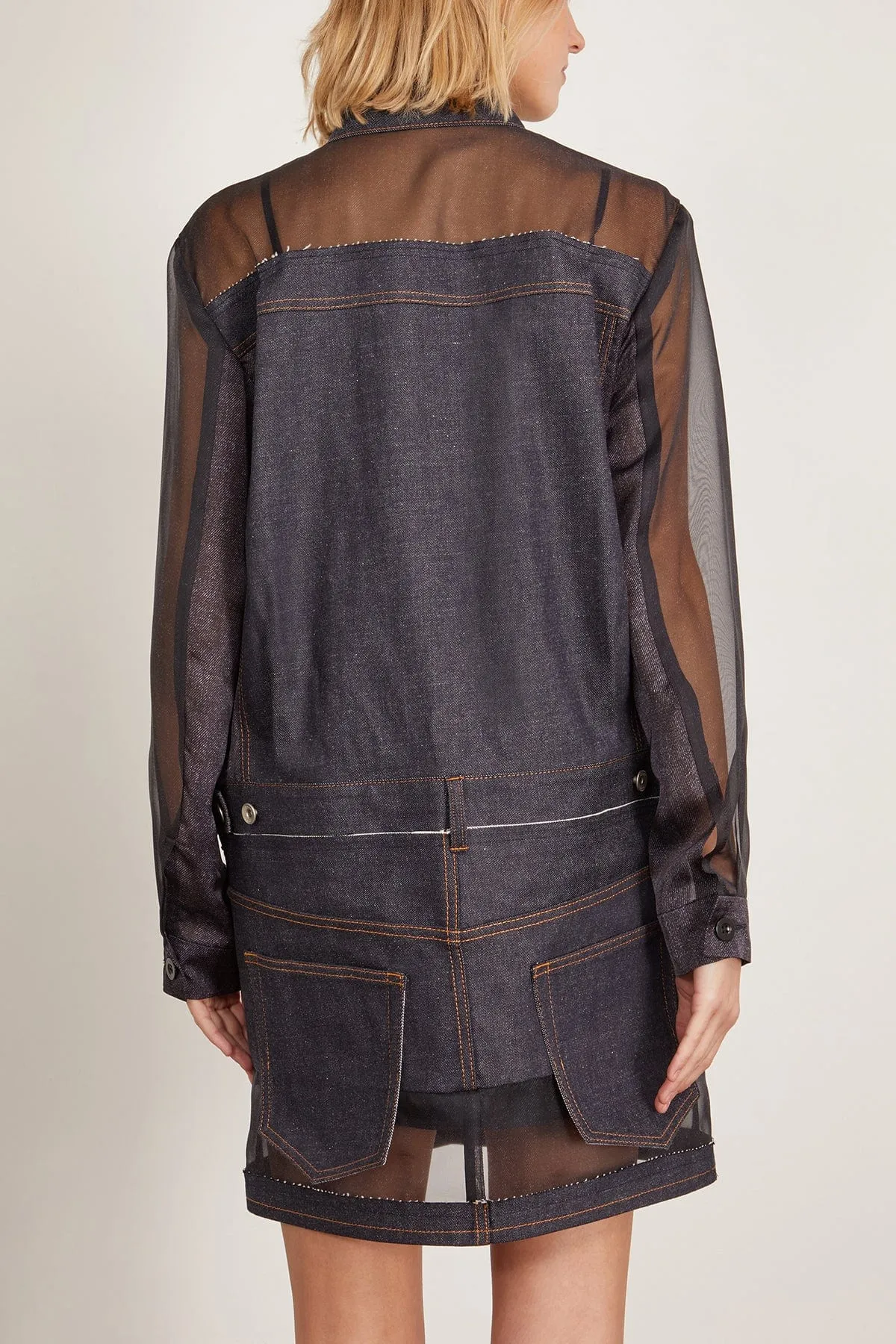 Denim Mix Dress in Indigo