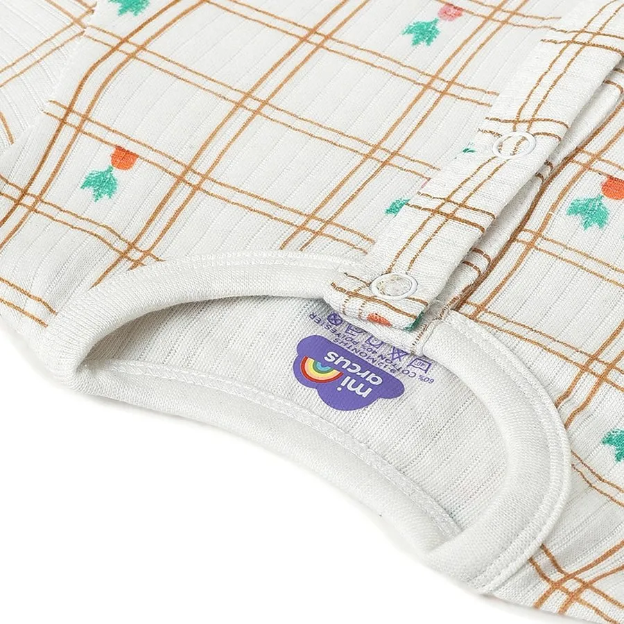 Farm Friends Comfy Front Open Knitted Thermals Top Pack of 3