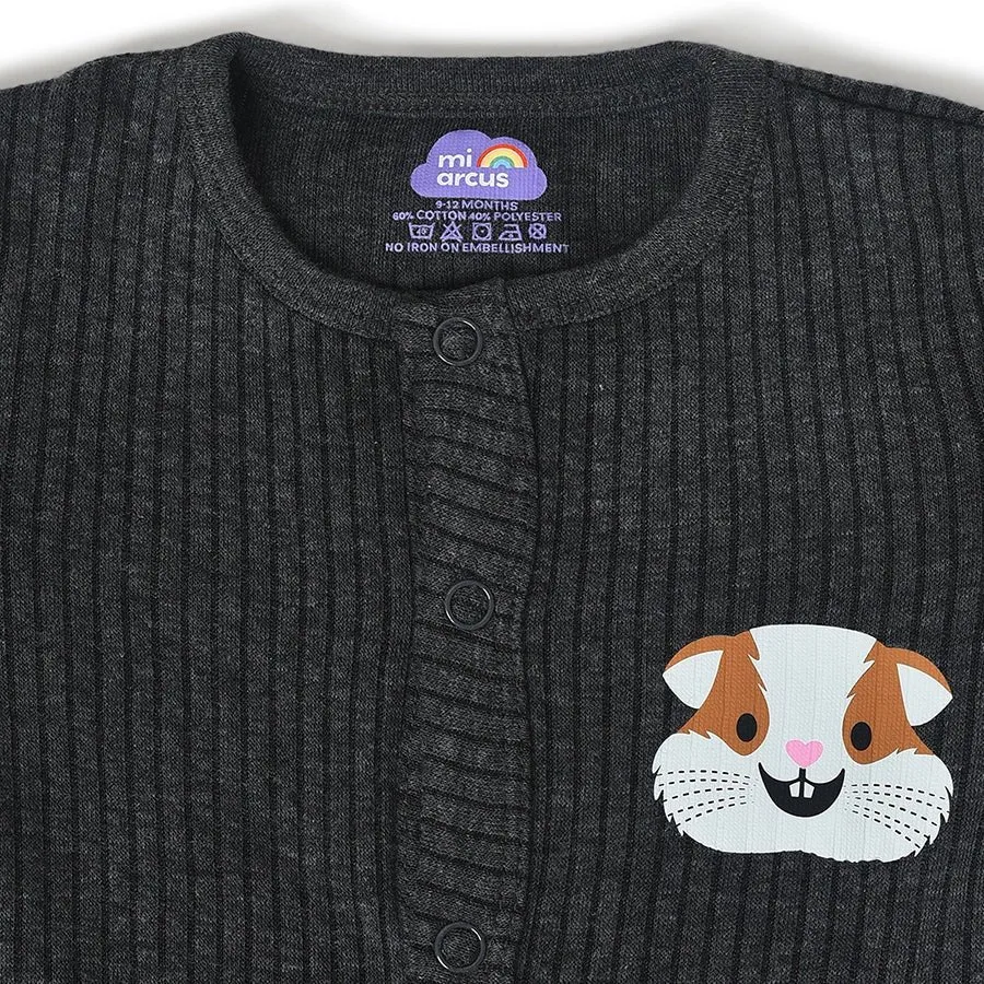 Farm Friends Comfy Front Open Knitted Thermals Top Pack of 3