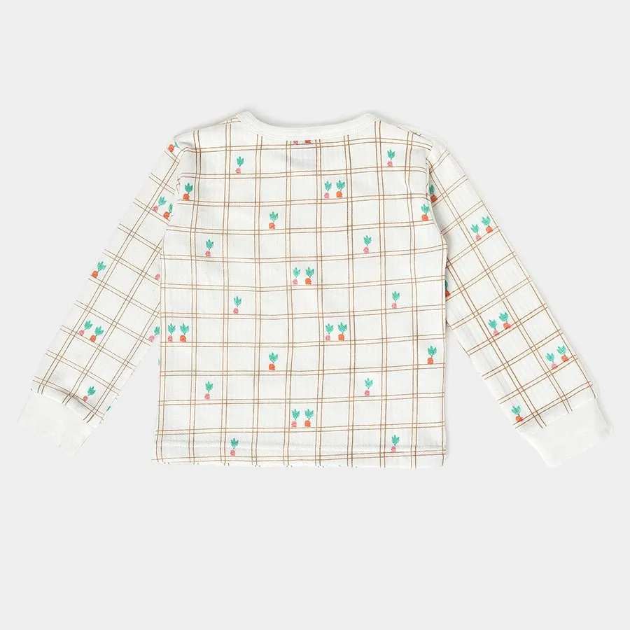 Farm Friends Knitted Full Sleeve Thermal  Top Pack of 3