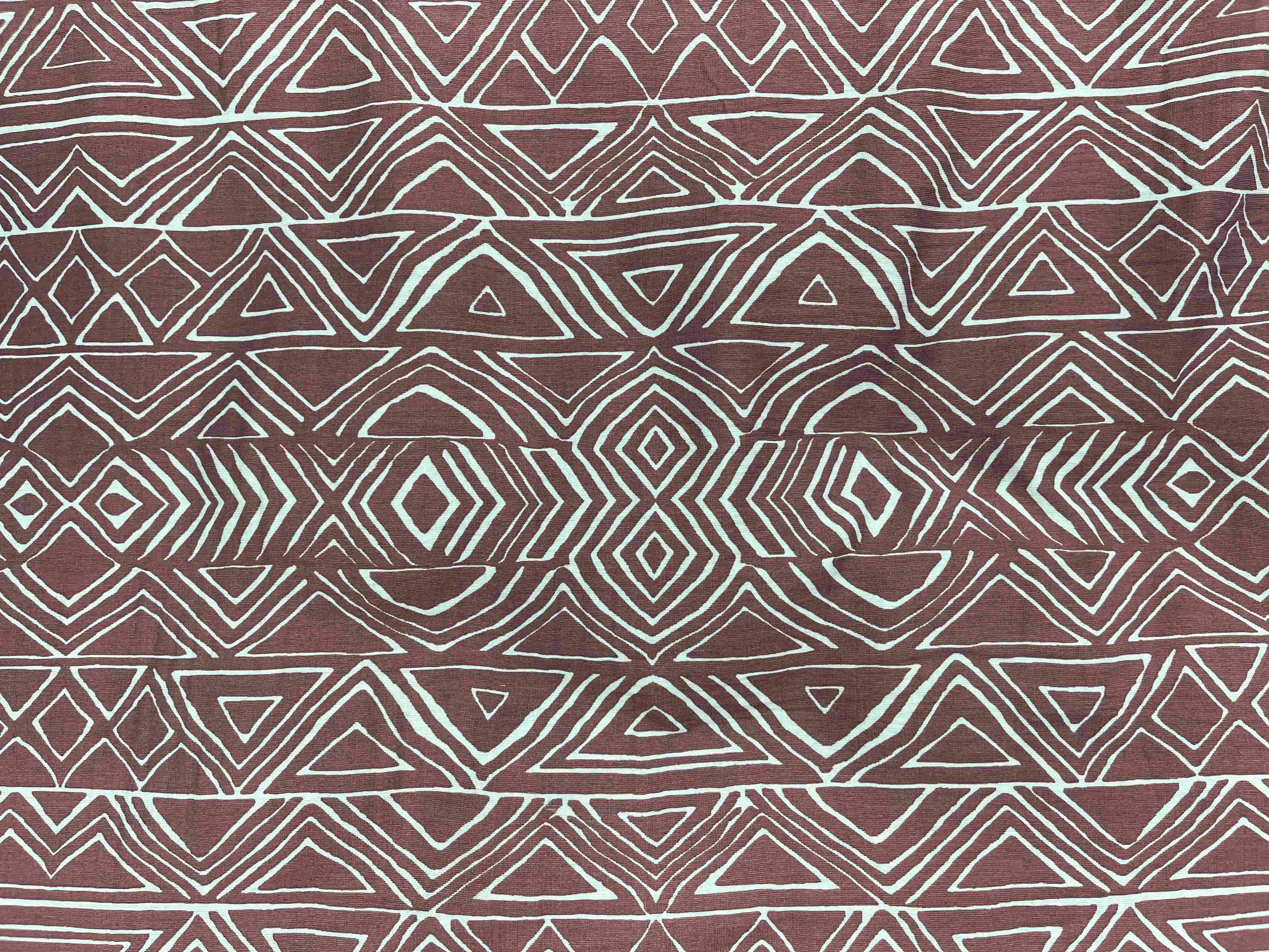 Faux Linen Fabric - Aztec