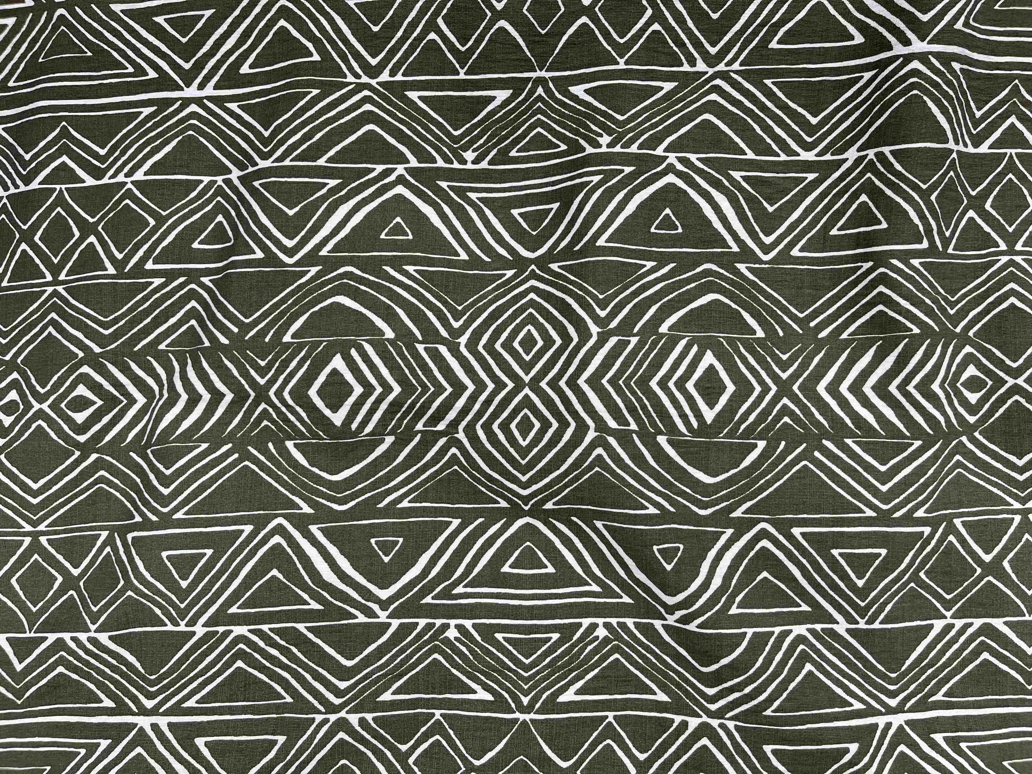 Faux Linen Fabric - Aztec
