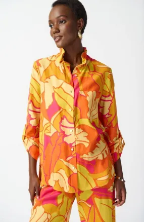 Floral Print Trapeze Blouse