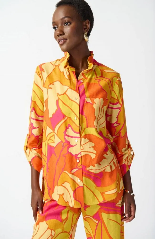 Floral Print Trapeze Blouse