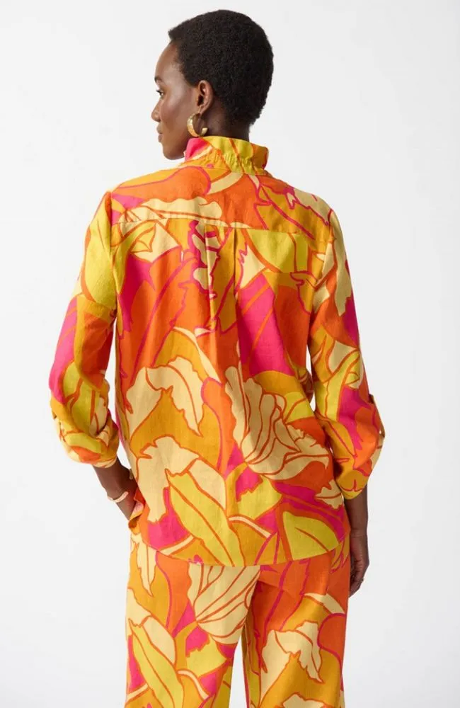Floral Print Trapeze Blouse