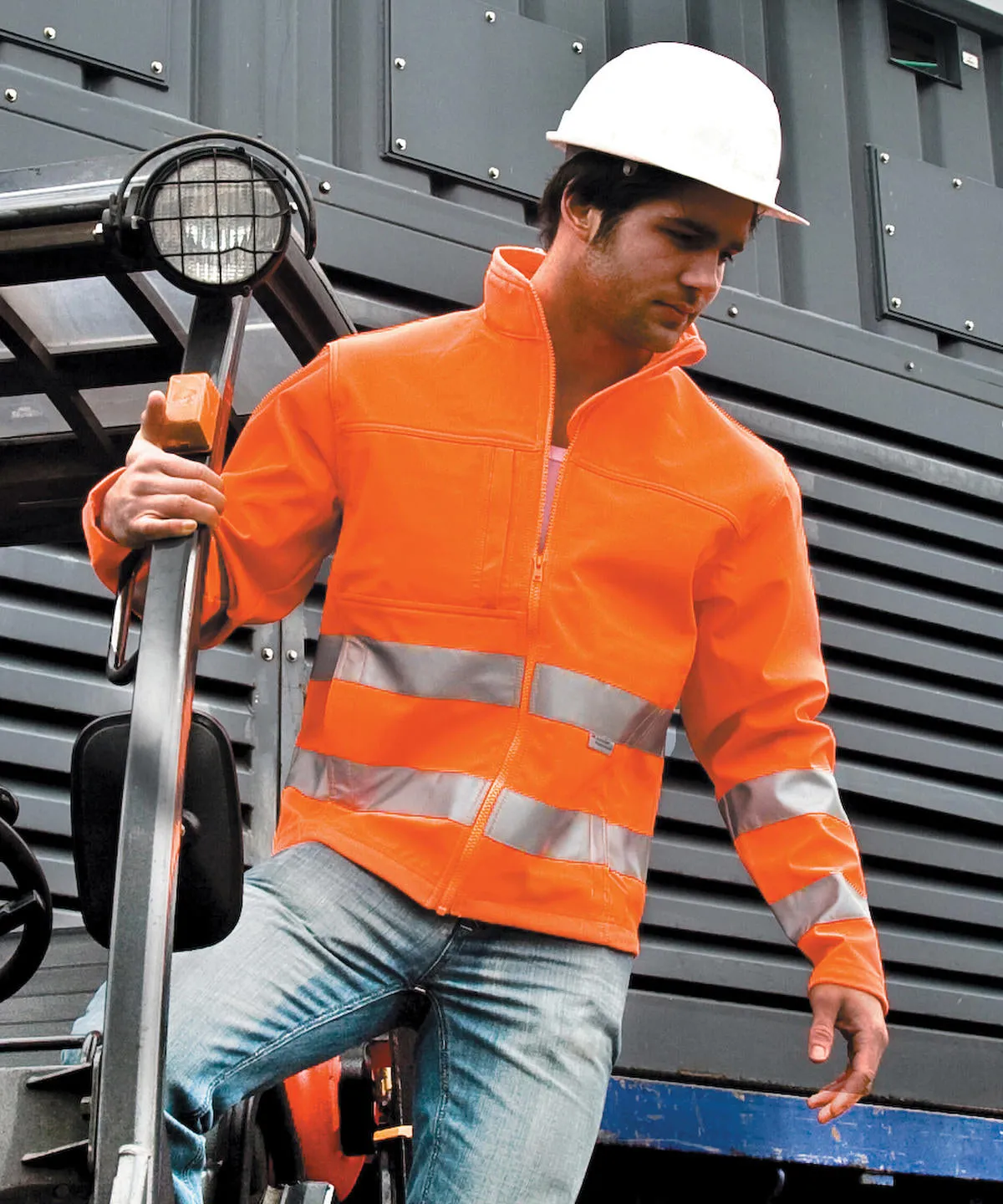 Fluorescent Yellow - High-viz softshell jacket
