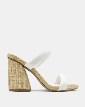 Gardenia White Strap Heel