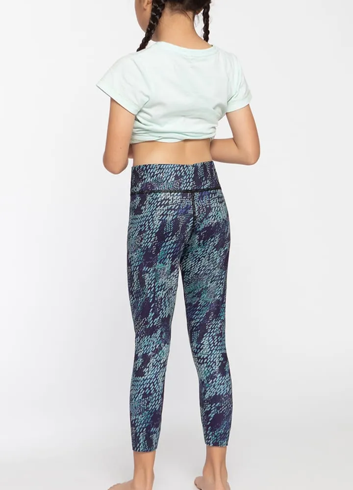 Girls Yoga Tights Camo Reversible