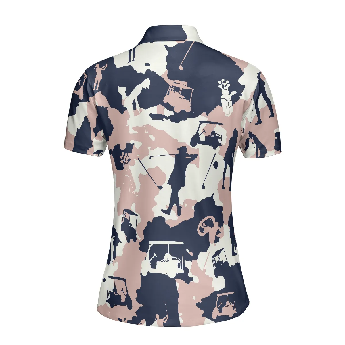 Golf Girl Camouflage V3 Short Sleeve Women Polo Shirt, Camo Golf Shirt For Ladies, Cool Golf Gift For Women, Best Gift For Women Golfers