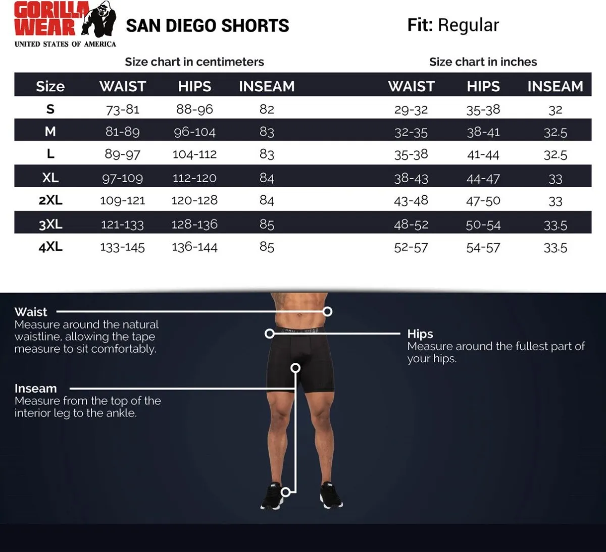 Gorilla Wear San Diego Shorts - Black