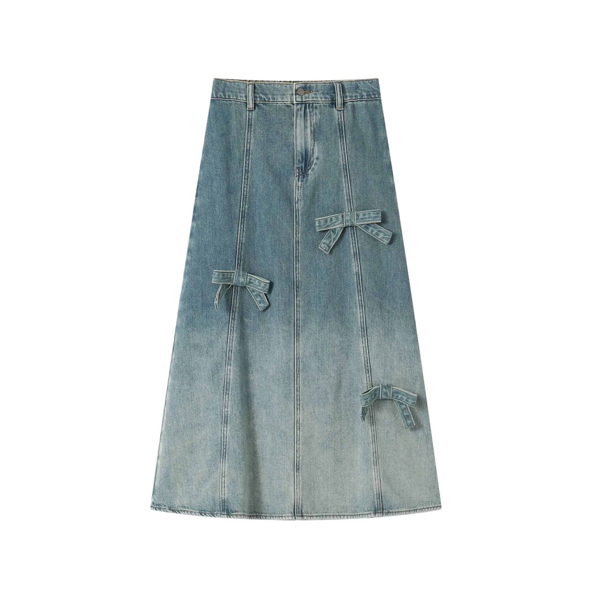 Gradient Denim Skirt