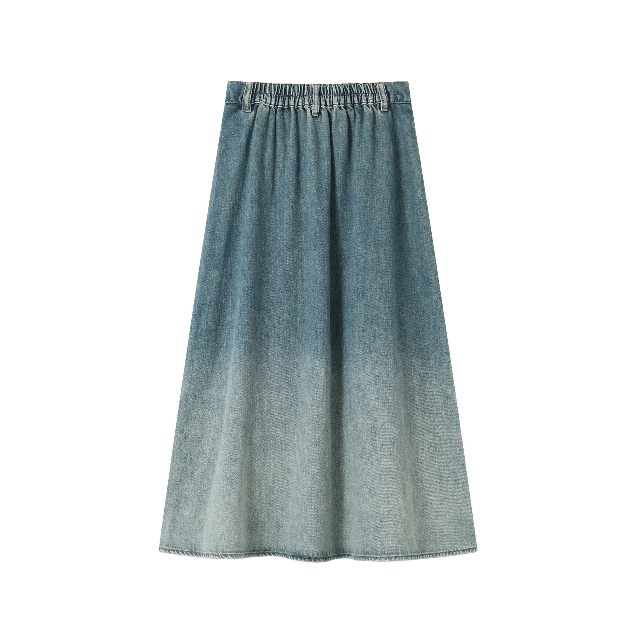 Gradient Denim Skirt