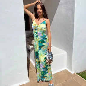 Green Marble Naomi Dress
