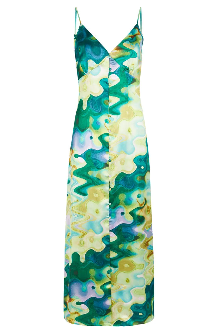 Green Marble Naomi Dress