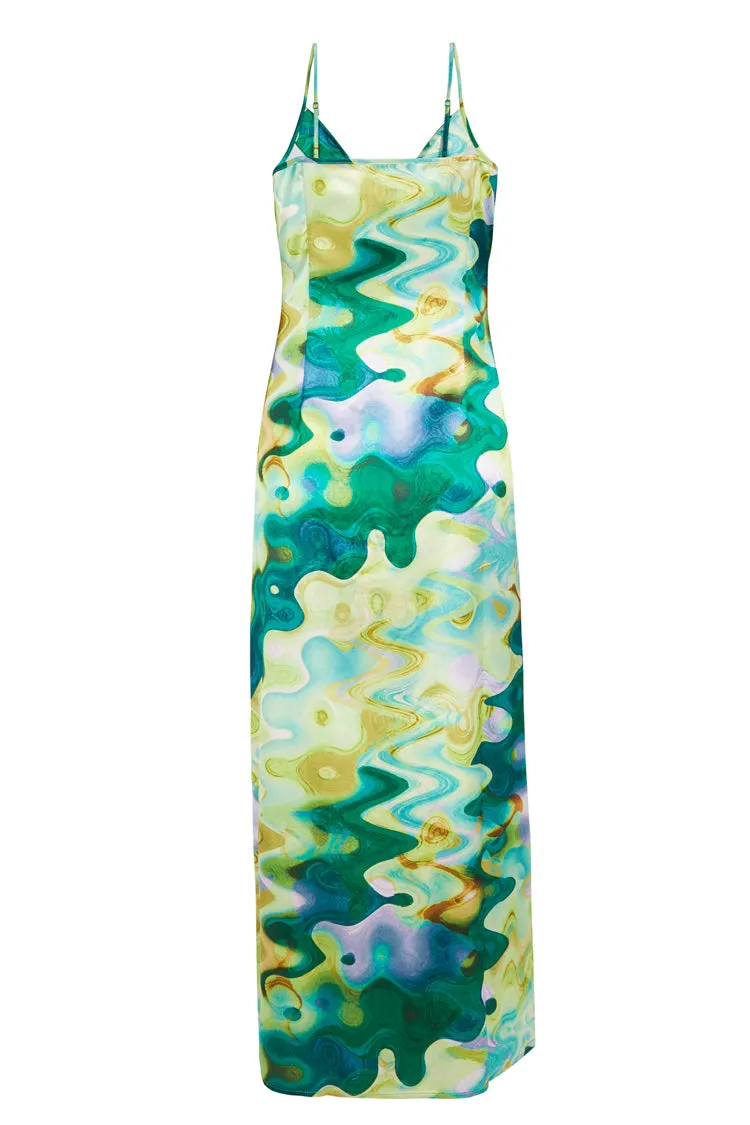Green Marble Naomi Dress