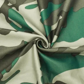 Green/Gray Famous Make Yoga Wear Camouflage  Fabric