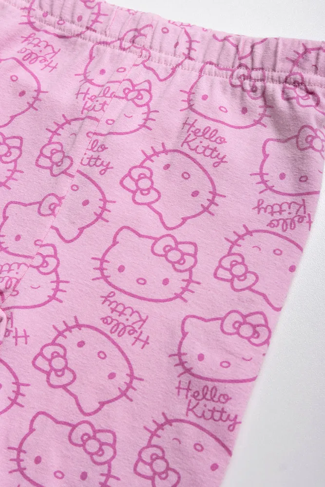 Hello Kitty T-Shirt & Leggings Set Pink & Cream