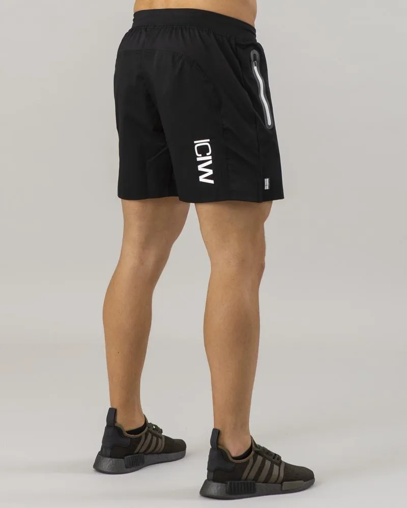 ICIW Perform Shorts - Black-White