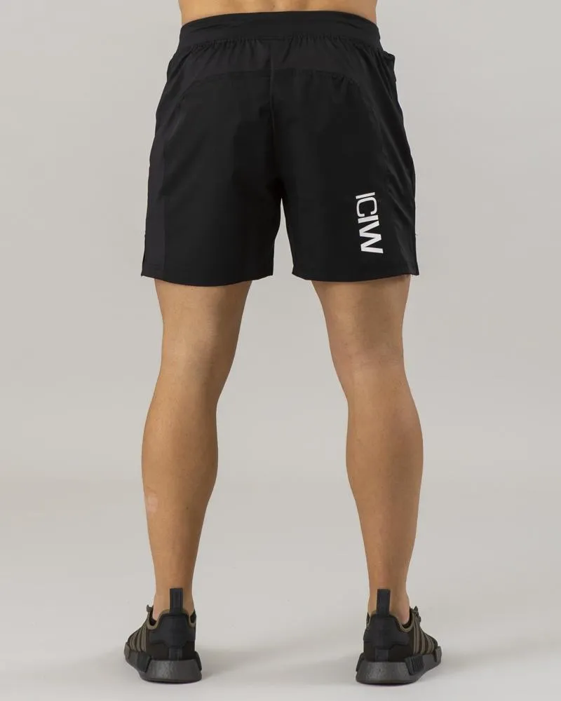 ICIW Perform Shorts - Black-White