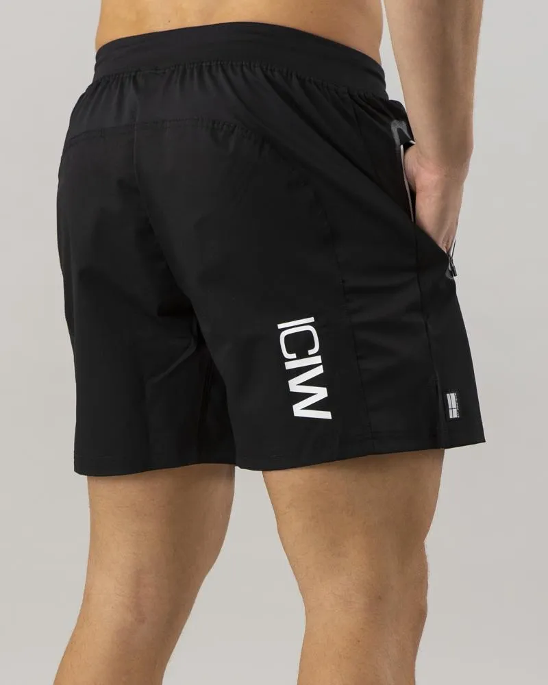 ICIW Perform Shorts - Black-White