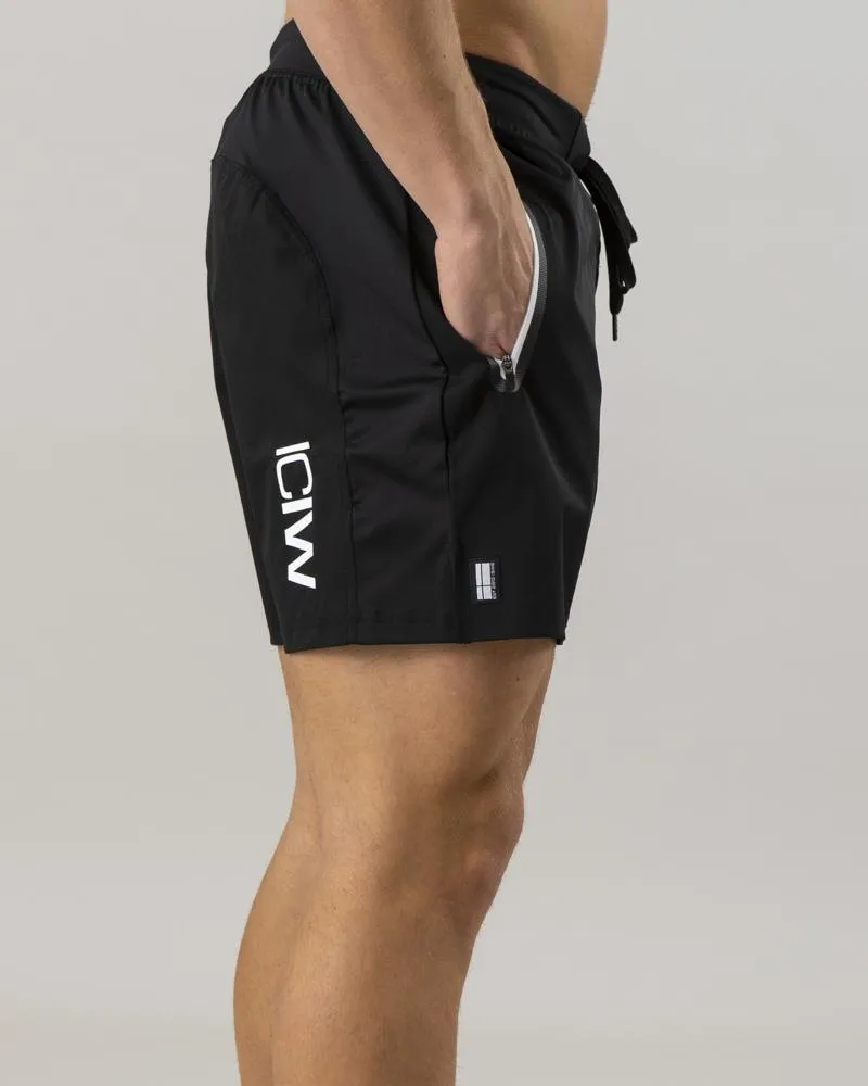 ICIW Perform Shorts - Black-White