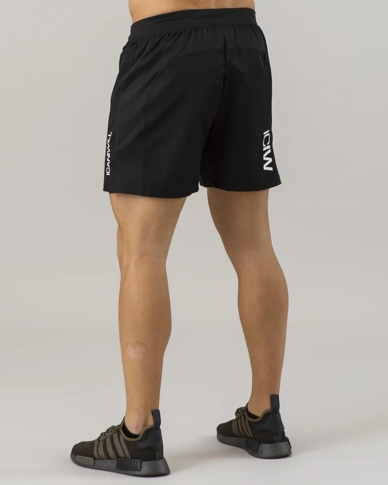 ICIW Perform Shorts - Black-White