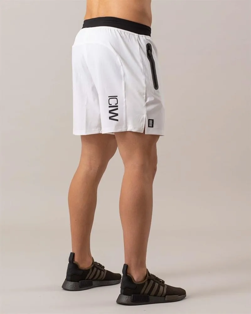 ICIW Shorts - White-Black