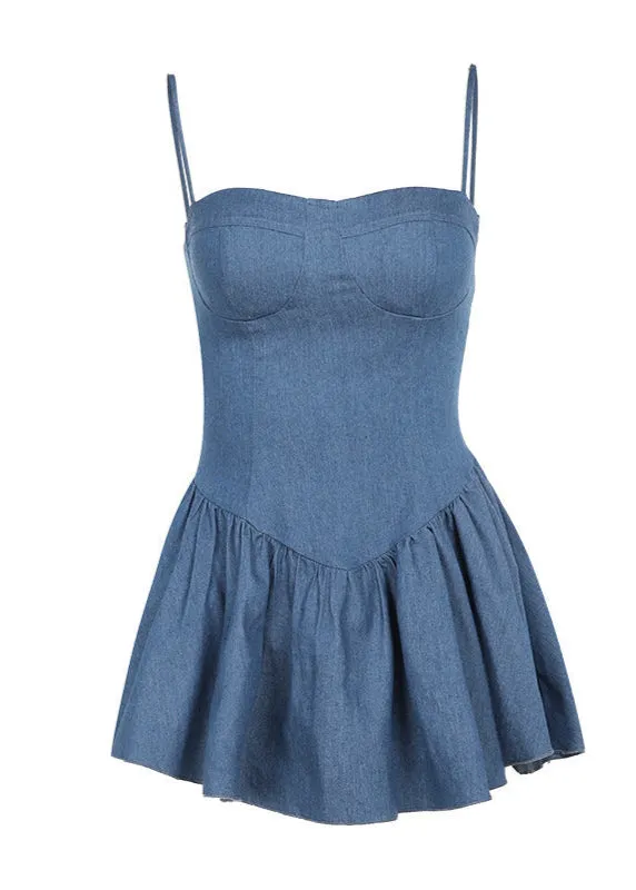 Ivyshape | Charm Denim Bustier Mini Dress