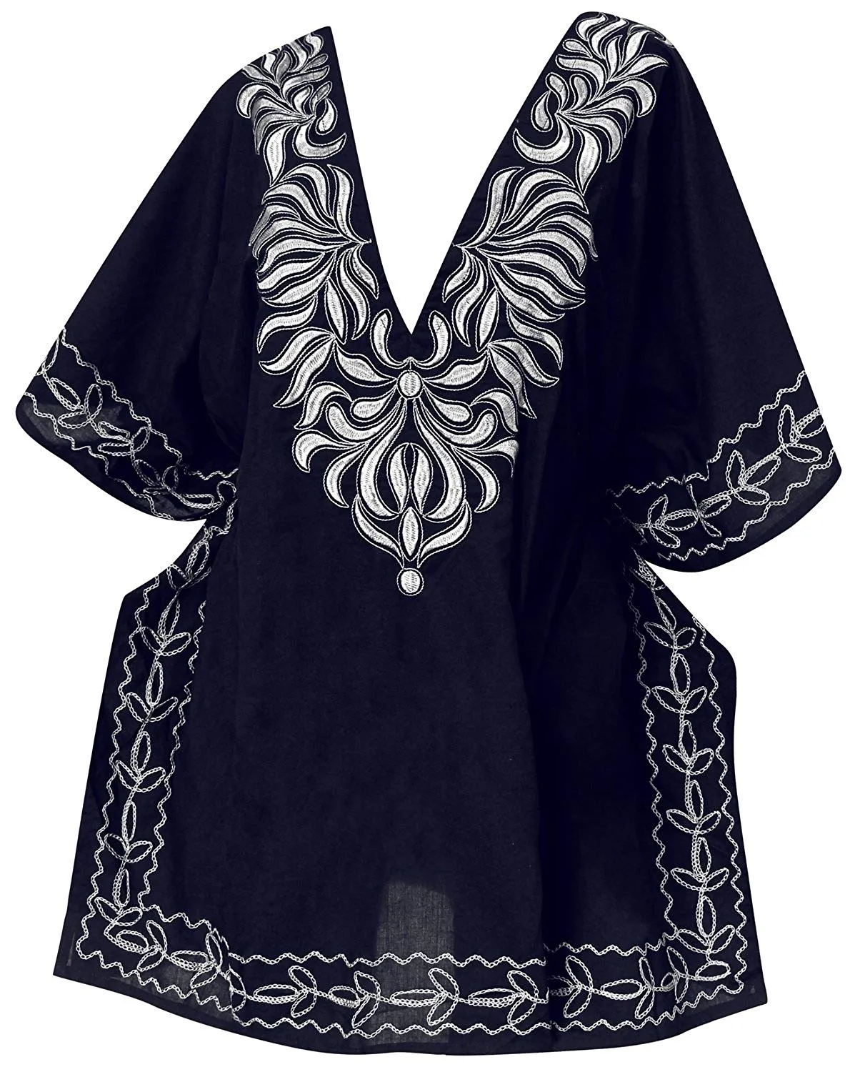 LA LEELA Women's Rayon Beach Cover up Swimsuit Kimono Cardigan with Bohemian Floral Print