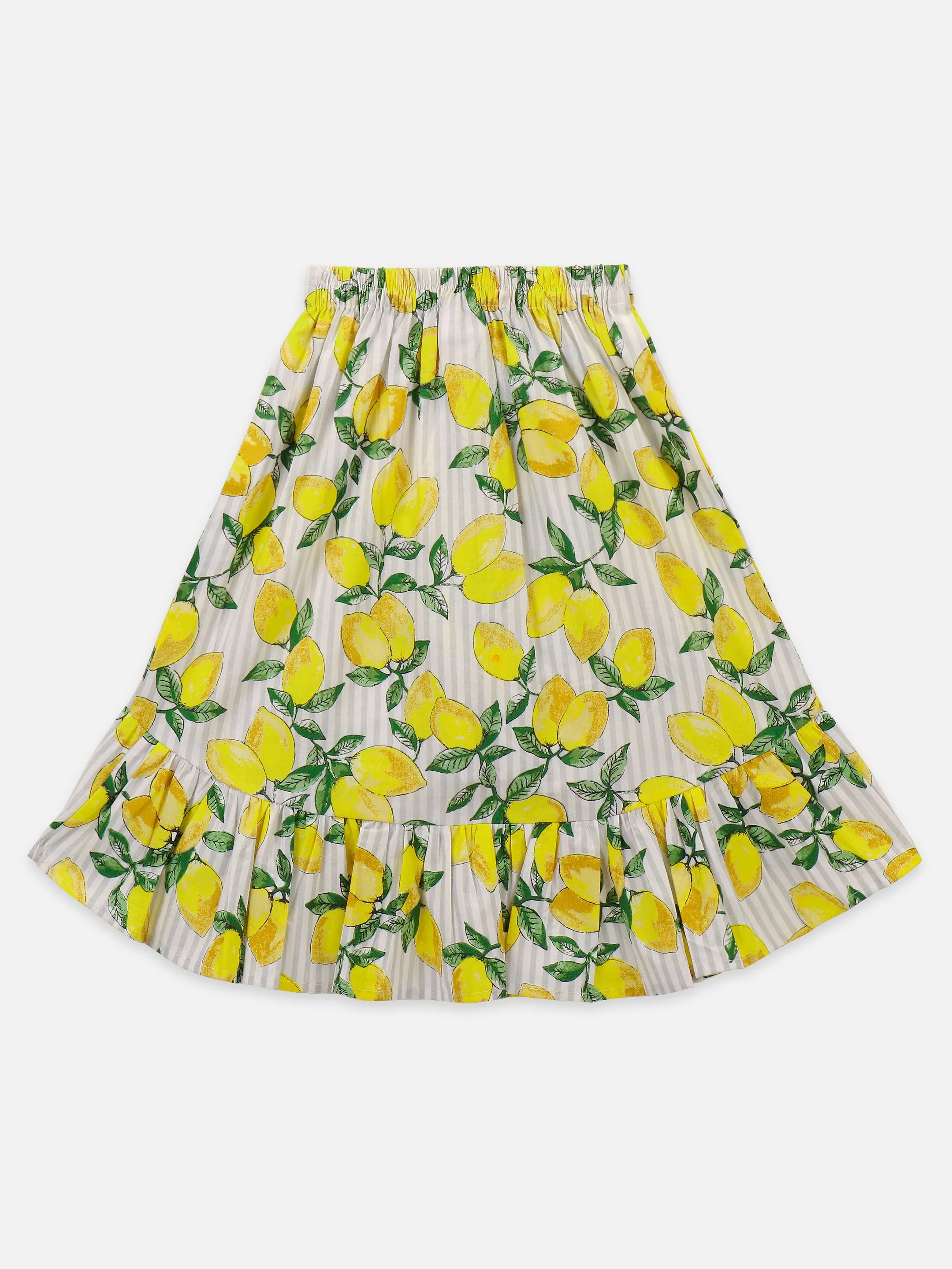Lemon Yellow Coordinated Skirt Set
