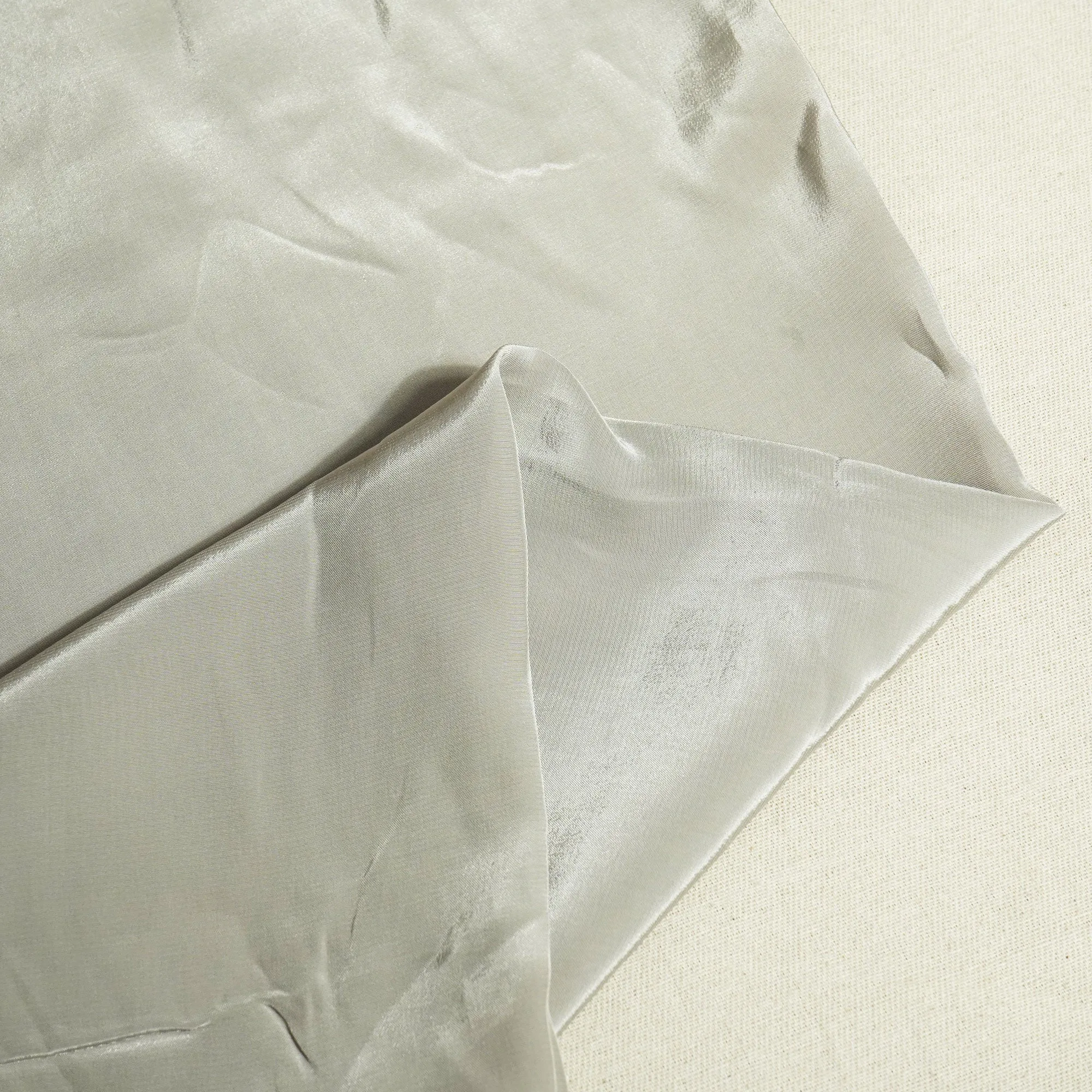 Light Grey Solid Natural Crepe Fabric GT-24484