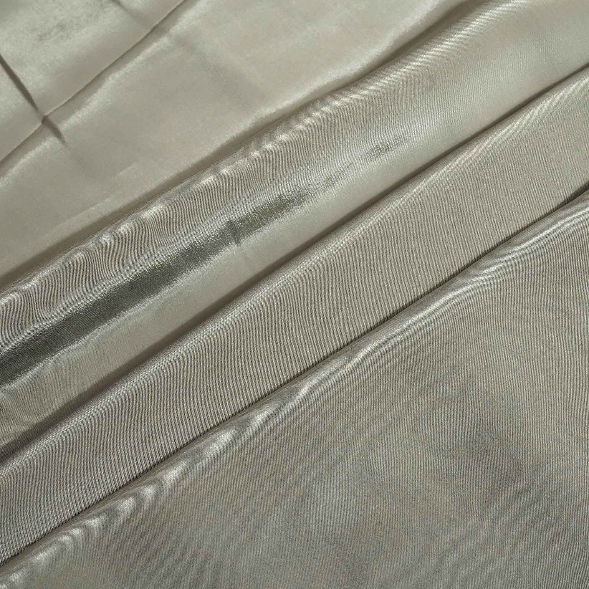 Light Grey Solid Natural Crepe Fabric GT-24484