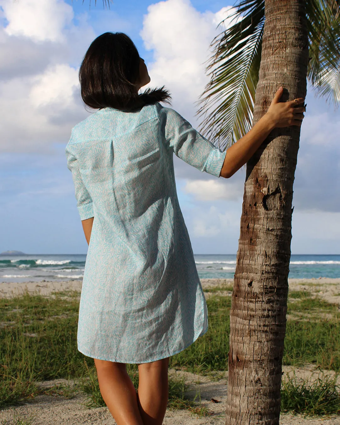 Linen Decima Dress SEALEAF