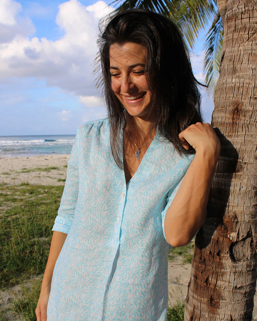 Linen Decima Dress SEALEAF