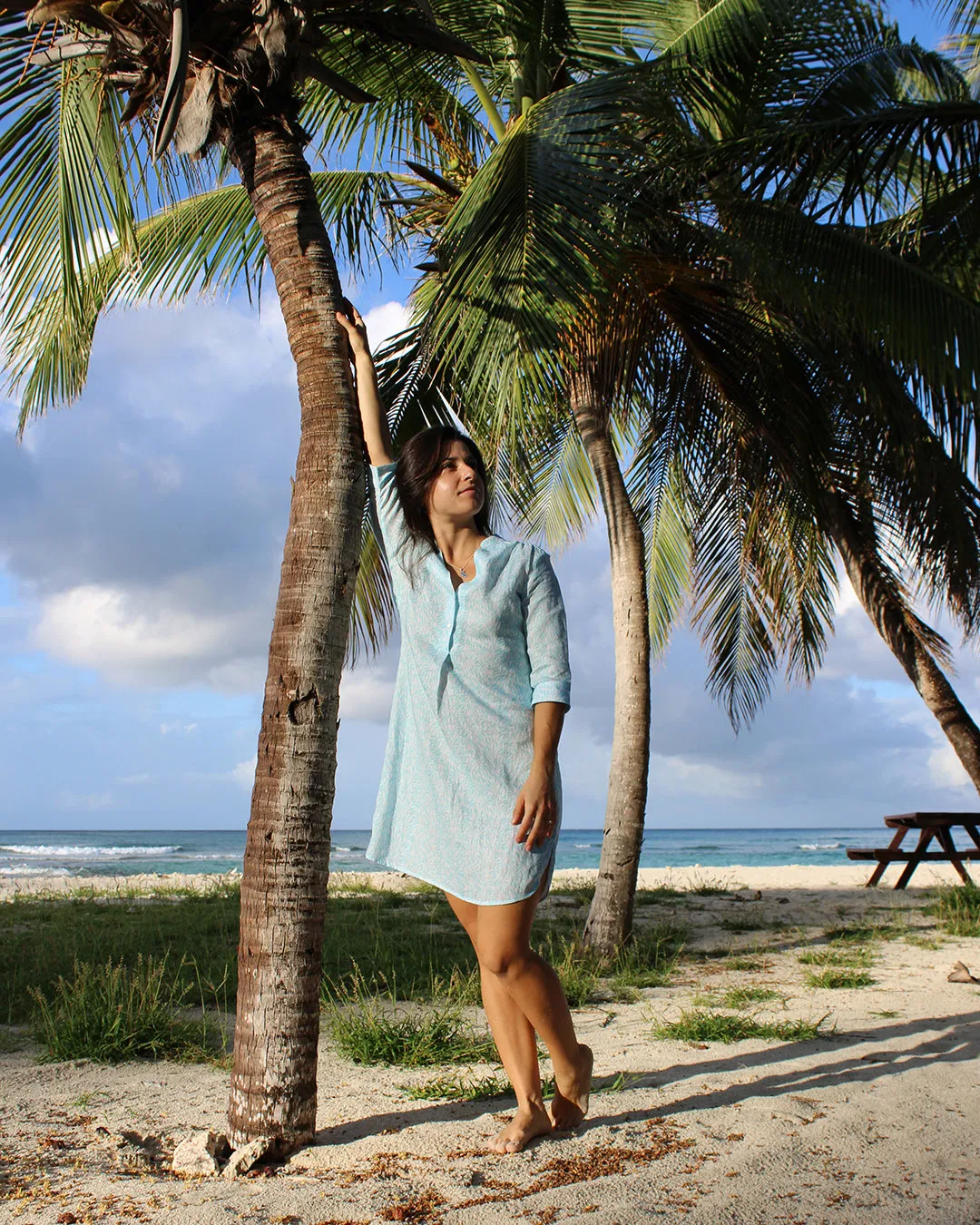 Linen Decima Dress SEALEAF