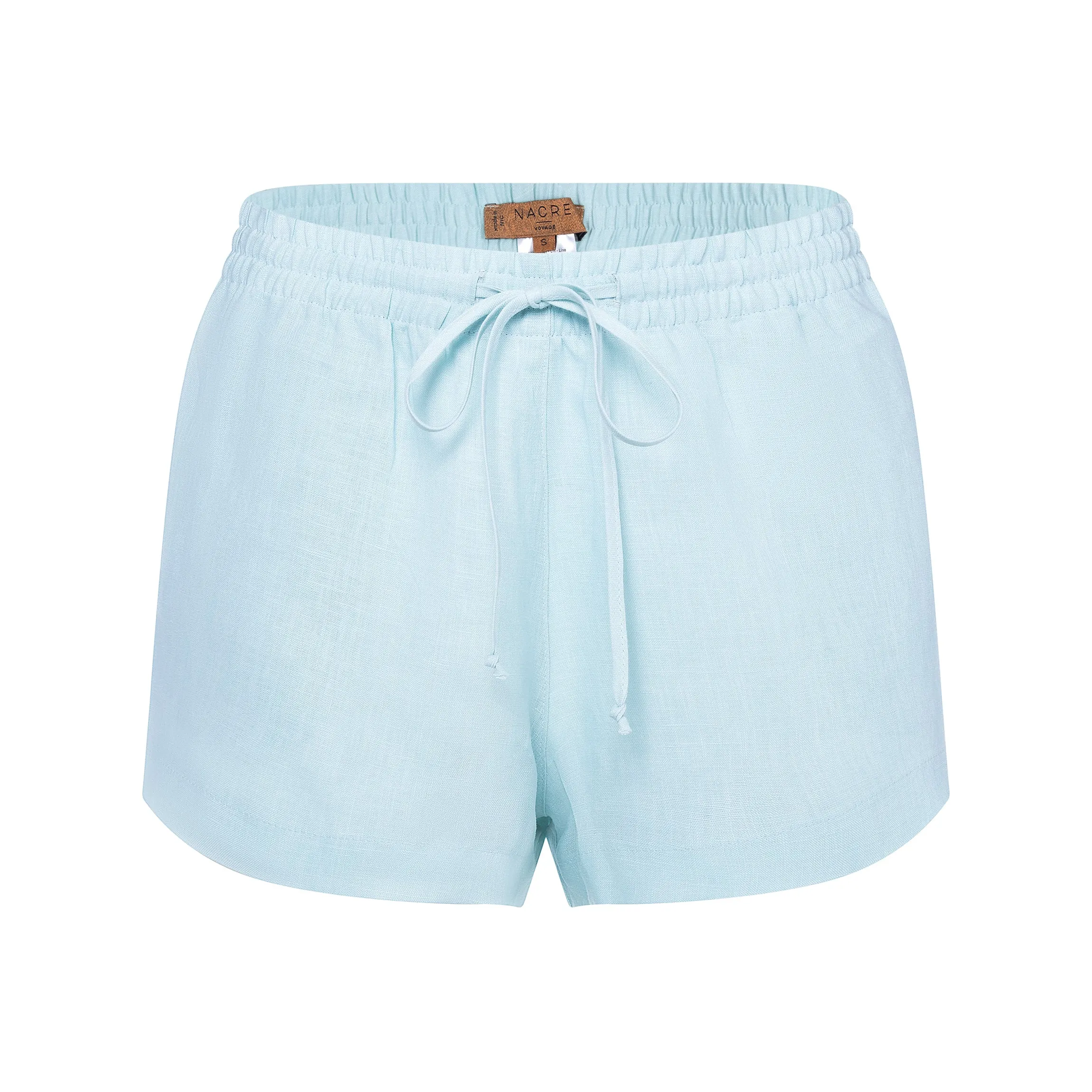 Linen shorts pastel blue