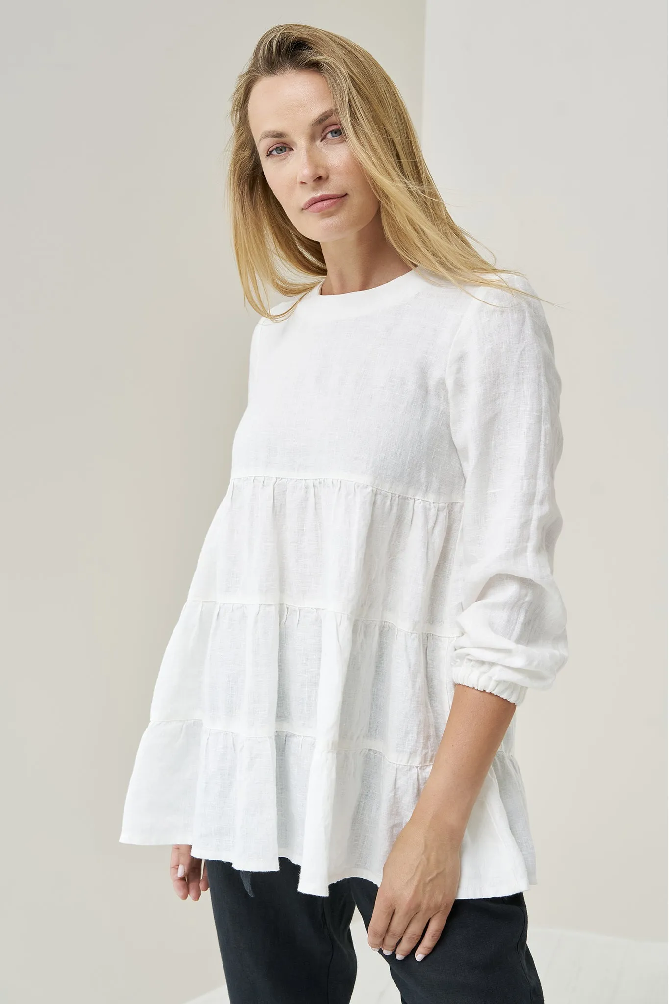 Long sleeves linen top Vilte
