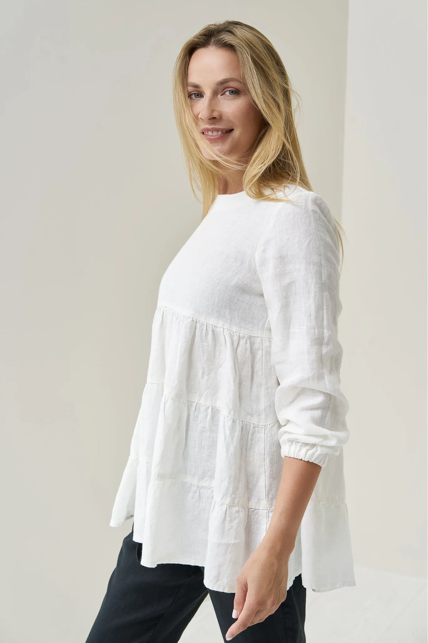 Long sleeves linen top Vilte