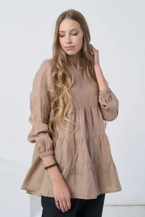 Long sleeves linen top Vilte