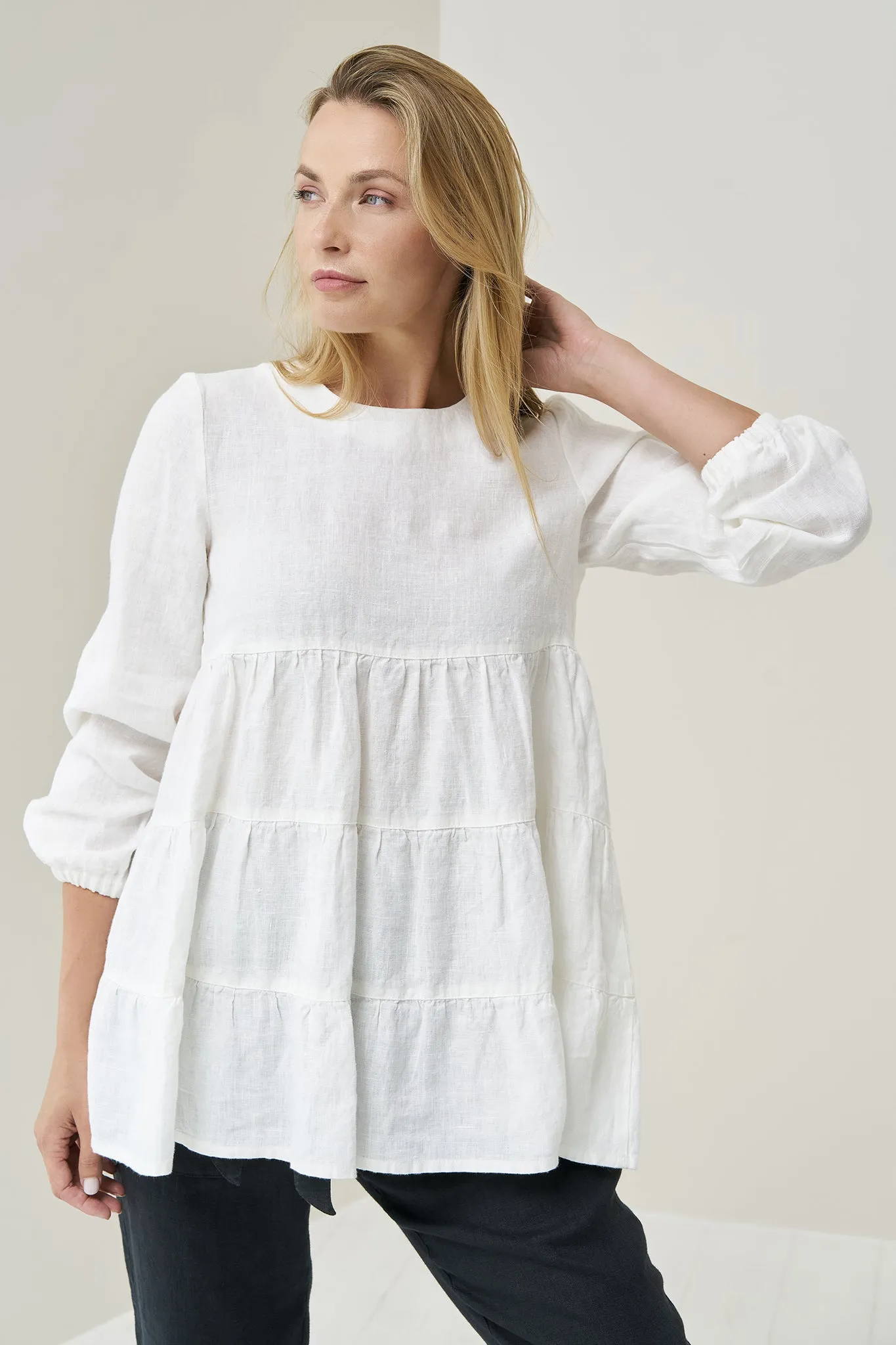 Long sleeves linen top Vilte