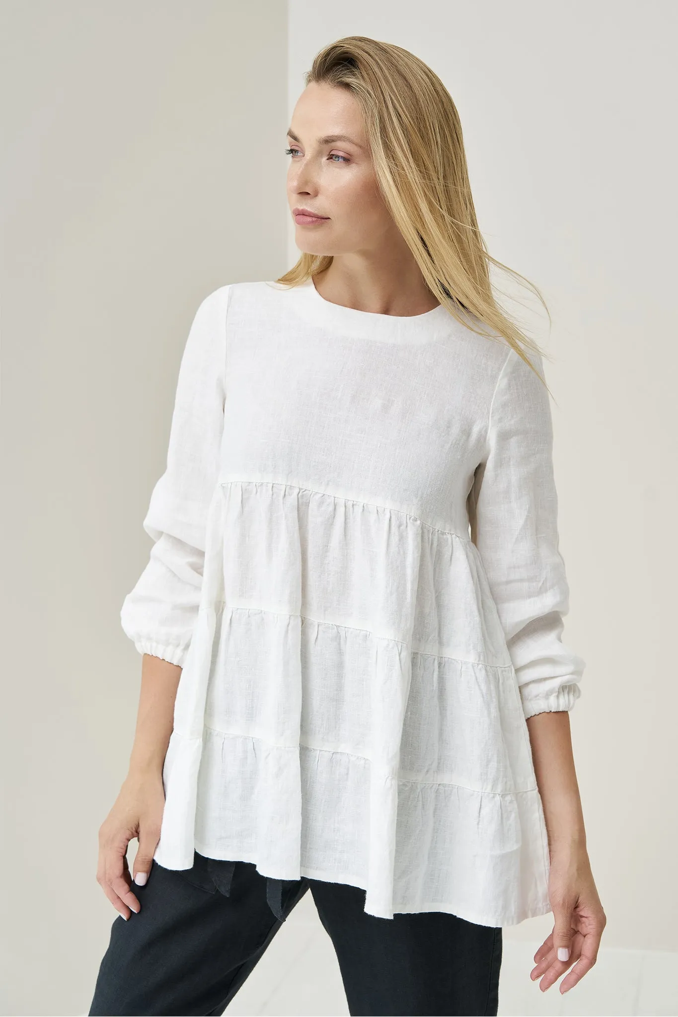 Long sleeves linen top Vilte