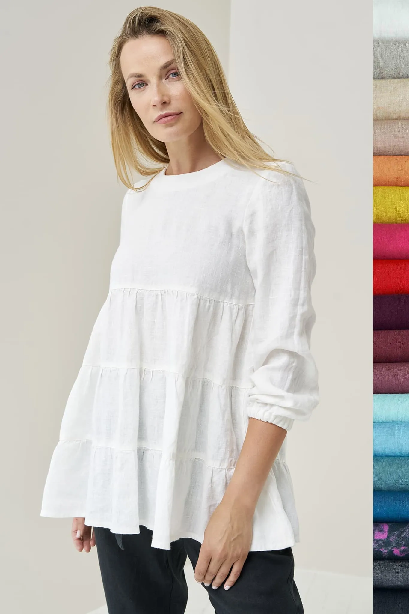 Long sleeves linen top Vilte