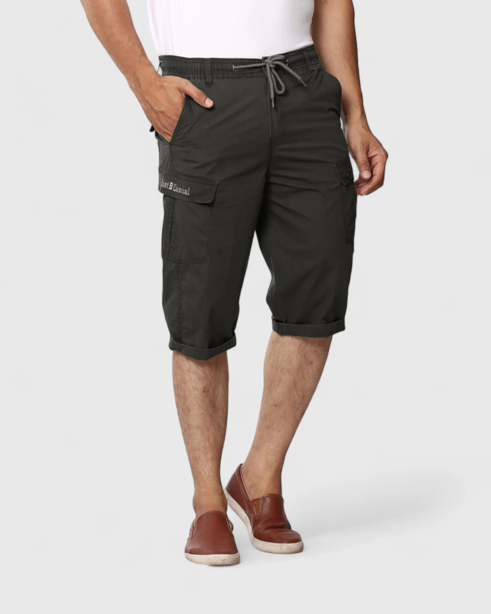 Mens Super Comfort Cotton Cargo Three Fourth Pants
