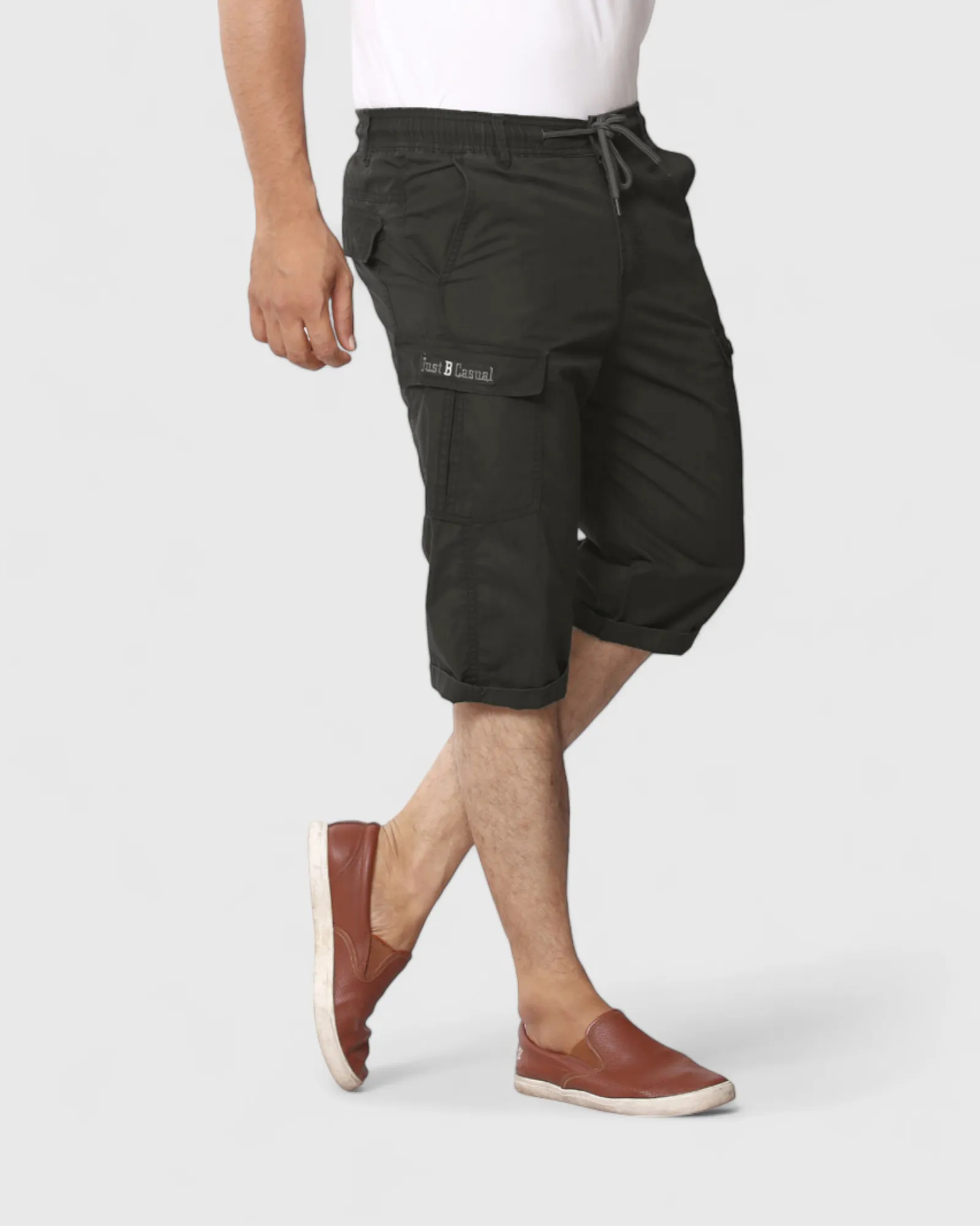 Mens Super Comfort Cotton Cargo Three Fourth Pants