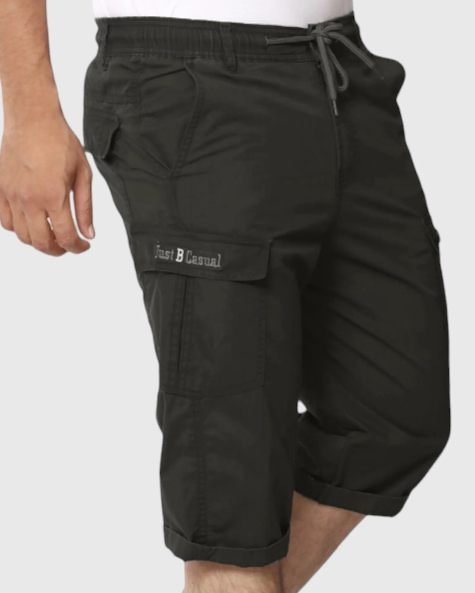 Mens Super Comfort Cotton Cargo Three Fourth Pants