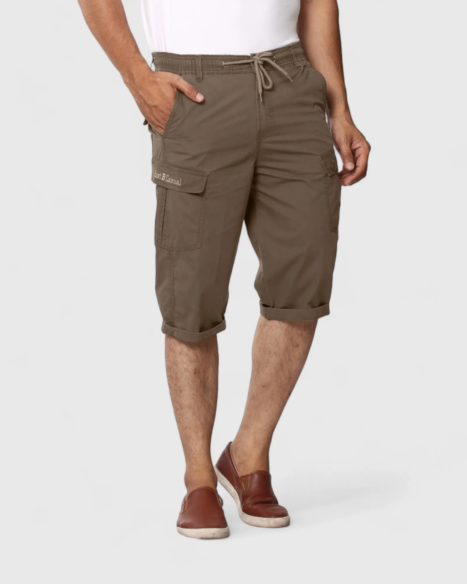 Mens Super Comfort Cotton Cargo Three Fourth Pants