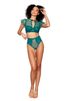 Mesh Lurex Bra Top
