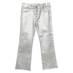 METALLIC DENIM PANTS